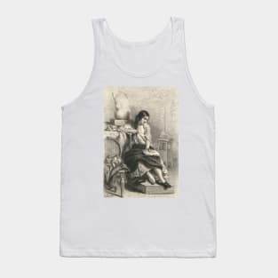 Model Reading in the Studio by Gustave Courbet Tank Top